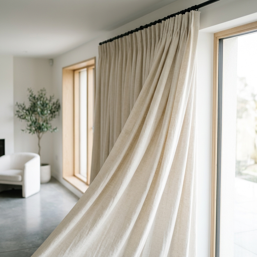 Higienização profunda de cortinados no local