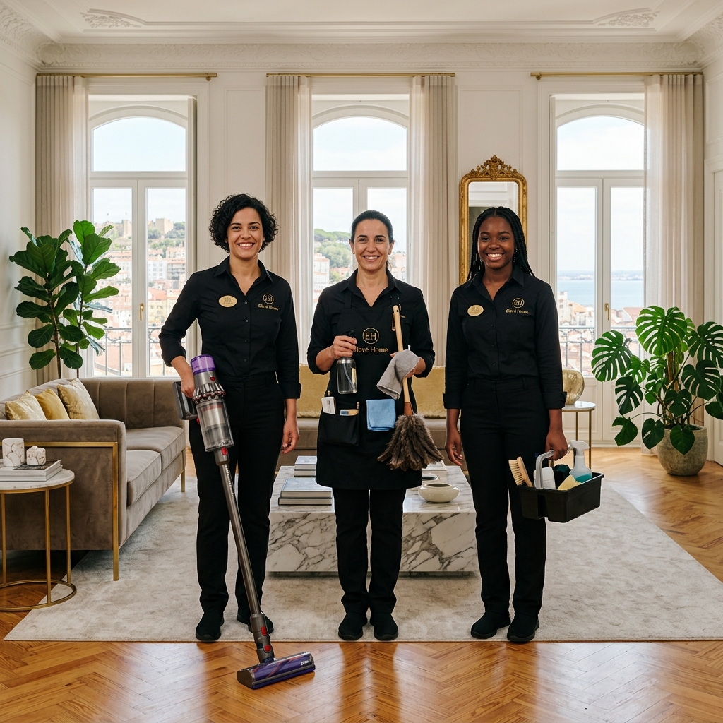 Técnicos da Élevé Home em uniforme